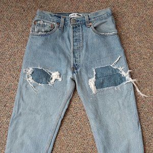 Re/done Levi's high rise relaxed? (HRR) loose distressed jeans 24 90's y2k